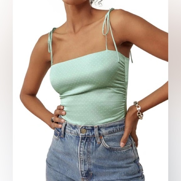 Reformation Tops - NWT REFORMATION Lucrezia Silk Top, Polka Dot